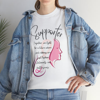 Breast Cancer supporter Unisex Heavy Cotton Tee