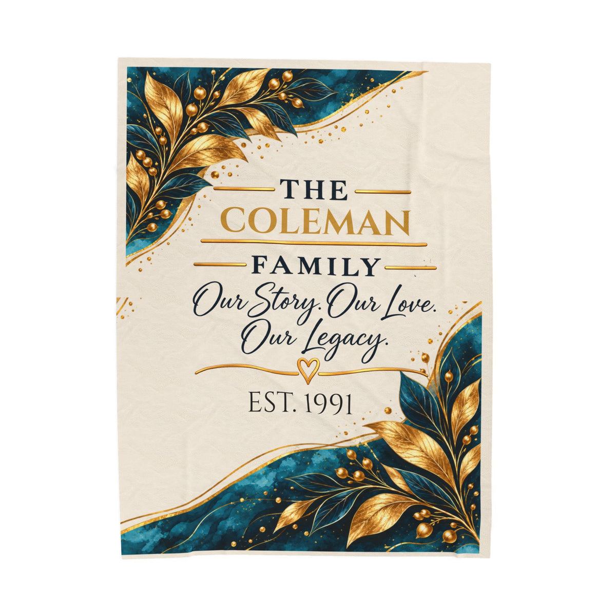 Personalized Family Keepsake Blanket – Our Story, Our Love, Our Legacy