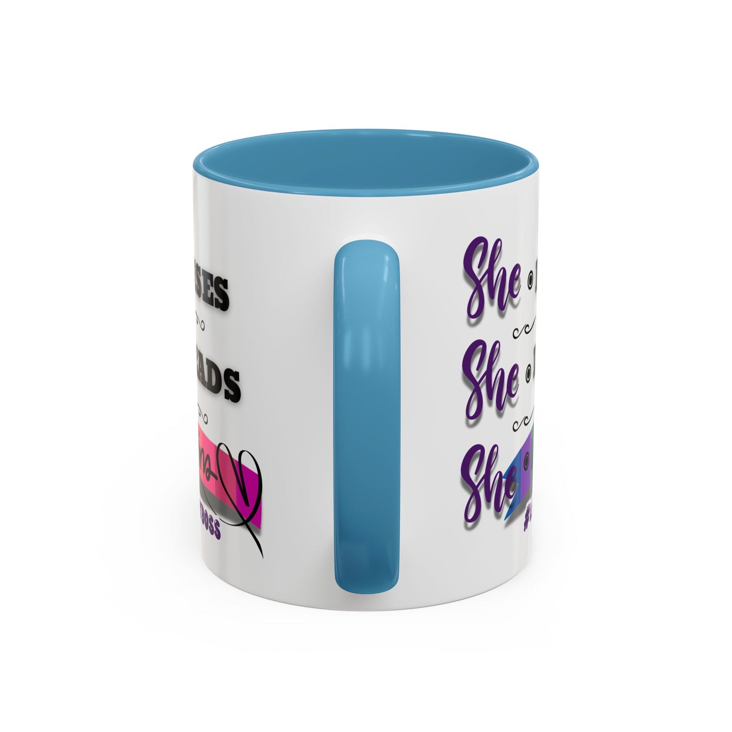 Empowering Lady Boss Coffee Mug - She Rises, She Leads, She Wins