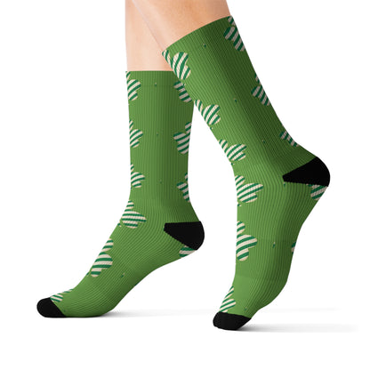 Lucky Shamrock St. Patrick’s Day Socks – Festive Green Clover Crew Socks 🍀🧦