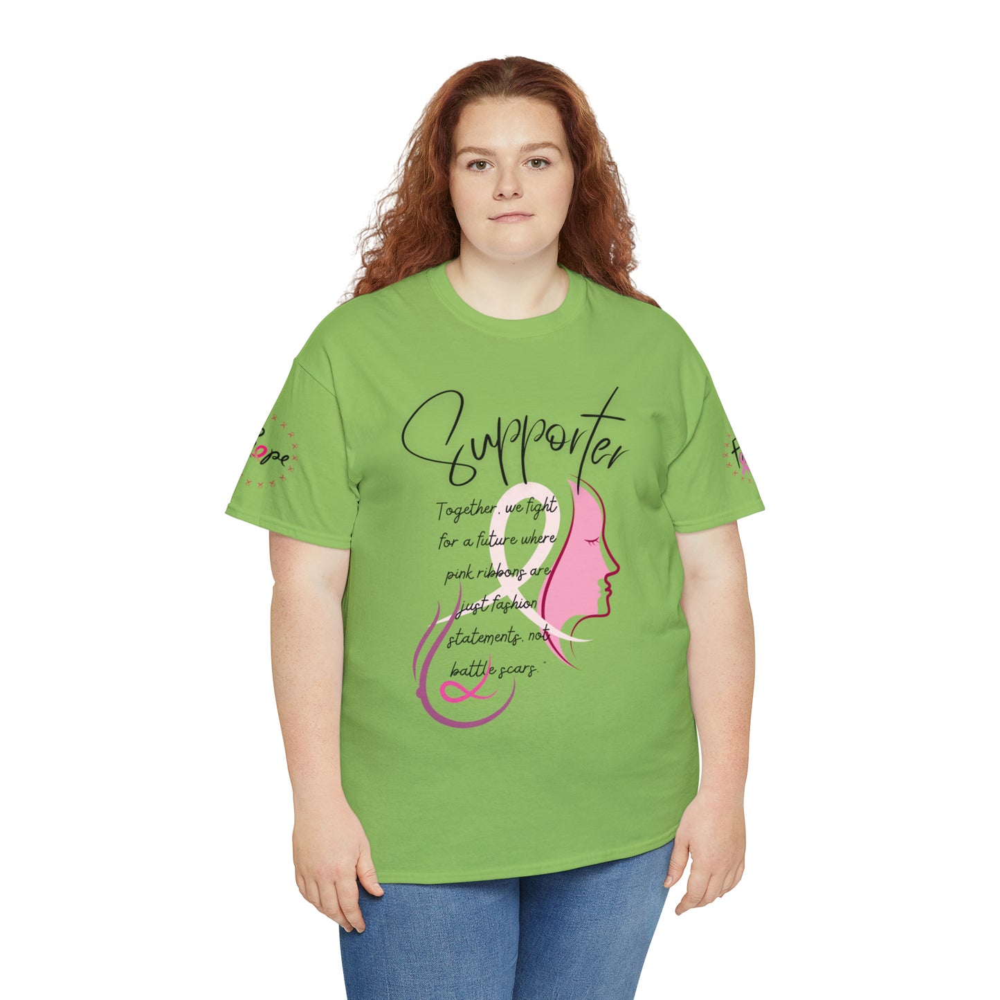 Breast Cancer supporter Unisex Heavy Cotton Tee