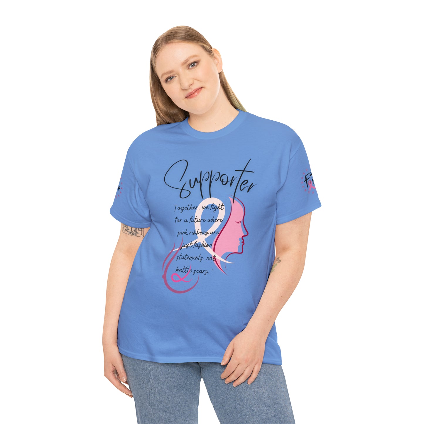 Breast Cancer supporter Unisex Heavy Cotton Tee