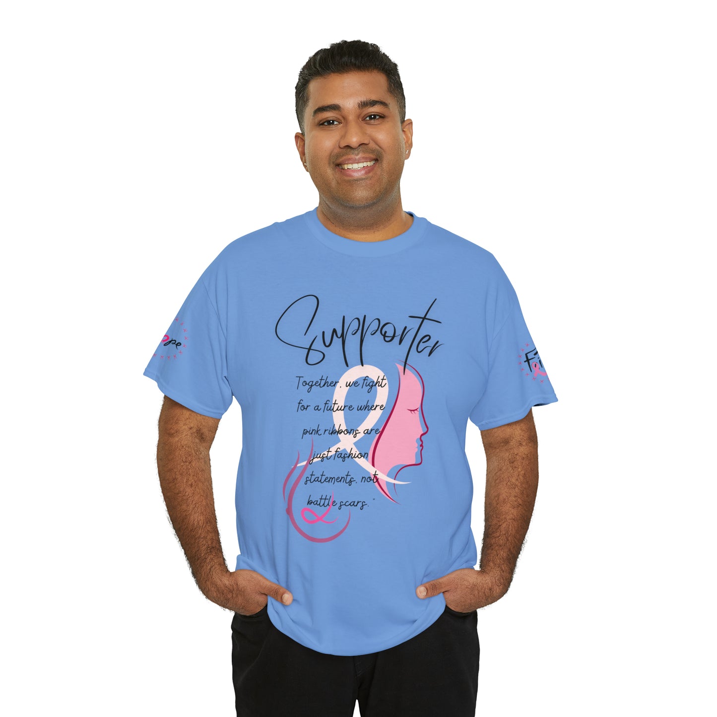 Breast Cancer supporter Unisex Heavy Cotton Tee