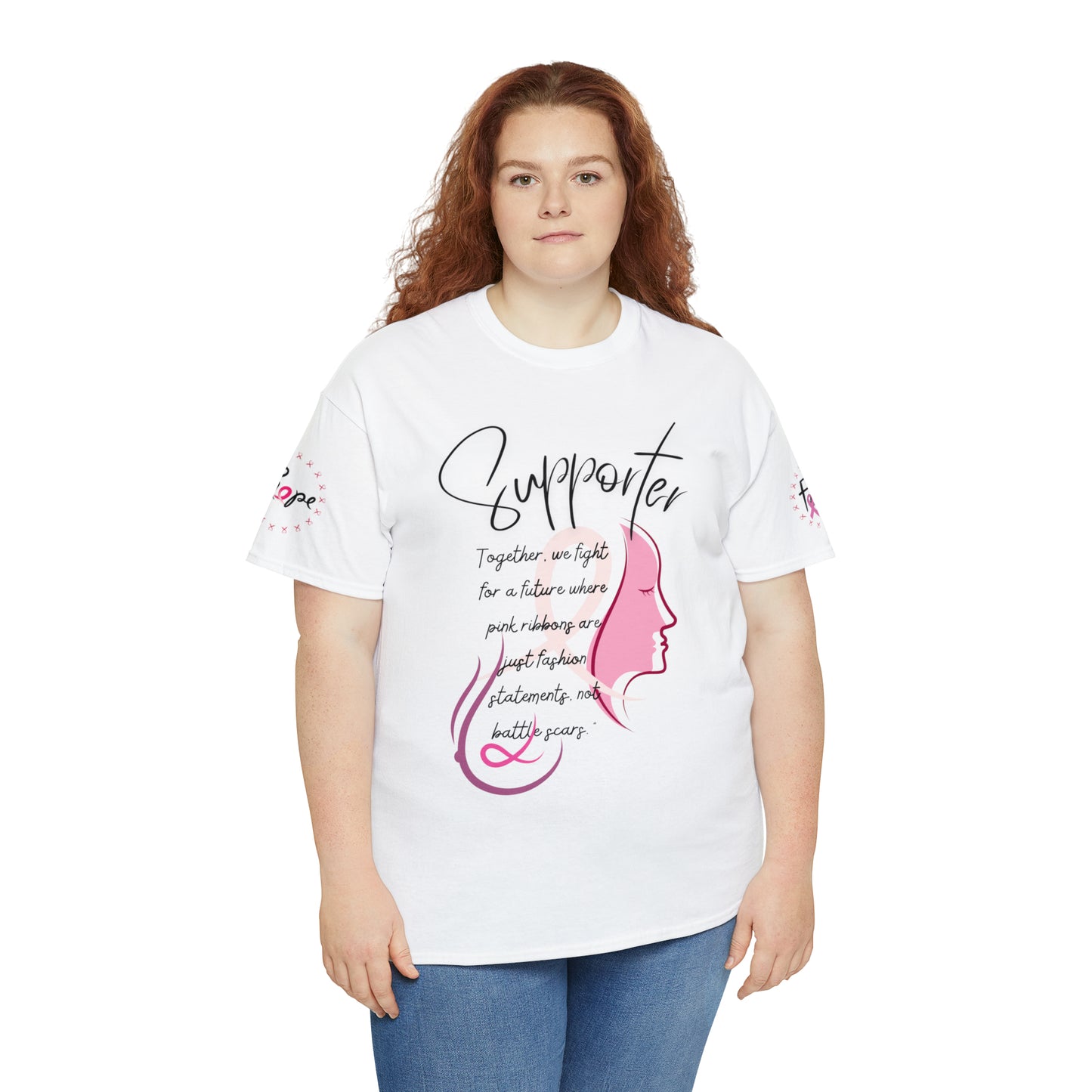 Breast Cancer supporter Unisex Heavy Cotton Tee