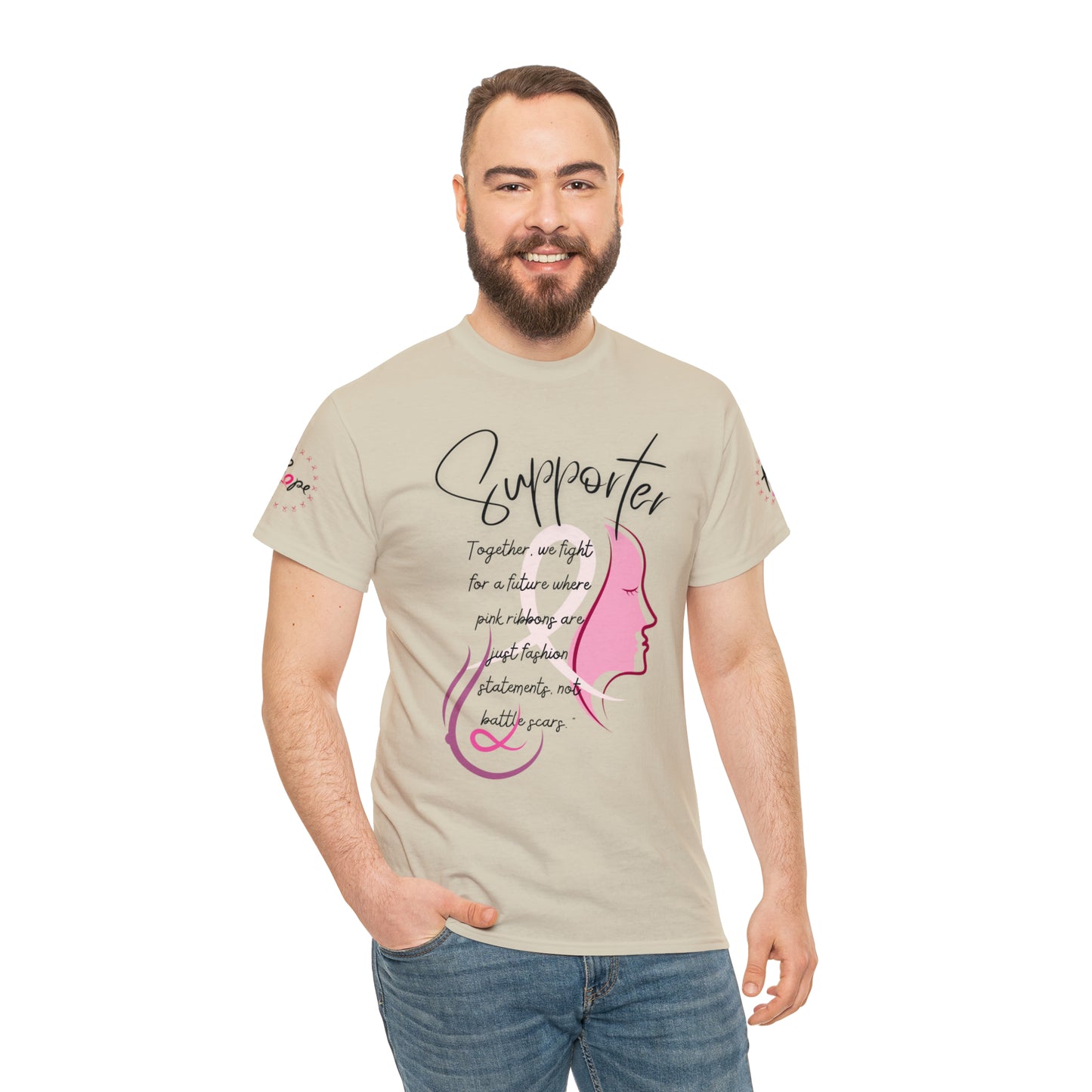 Breast Cancer supporter Unisex Heavy Cotton Tee