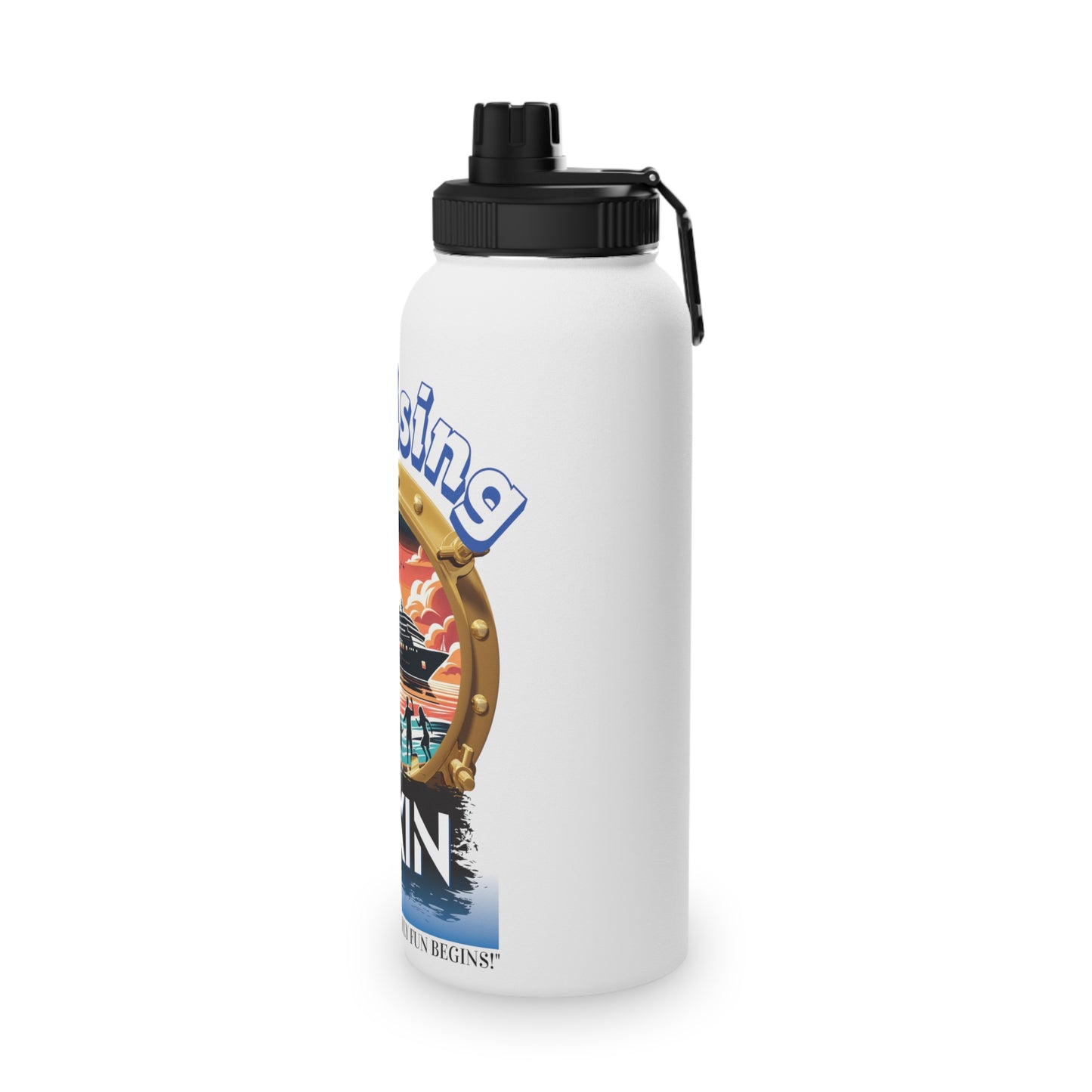 Family Cruise Stainless Steel Water Bottle, Sports Lid