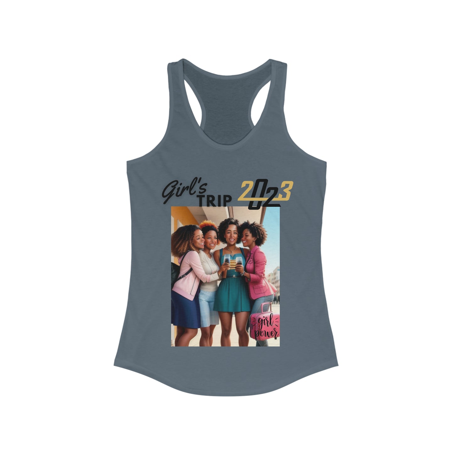 "2023 Girl's Trip" Women's Ideal Racerback Tank