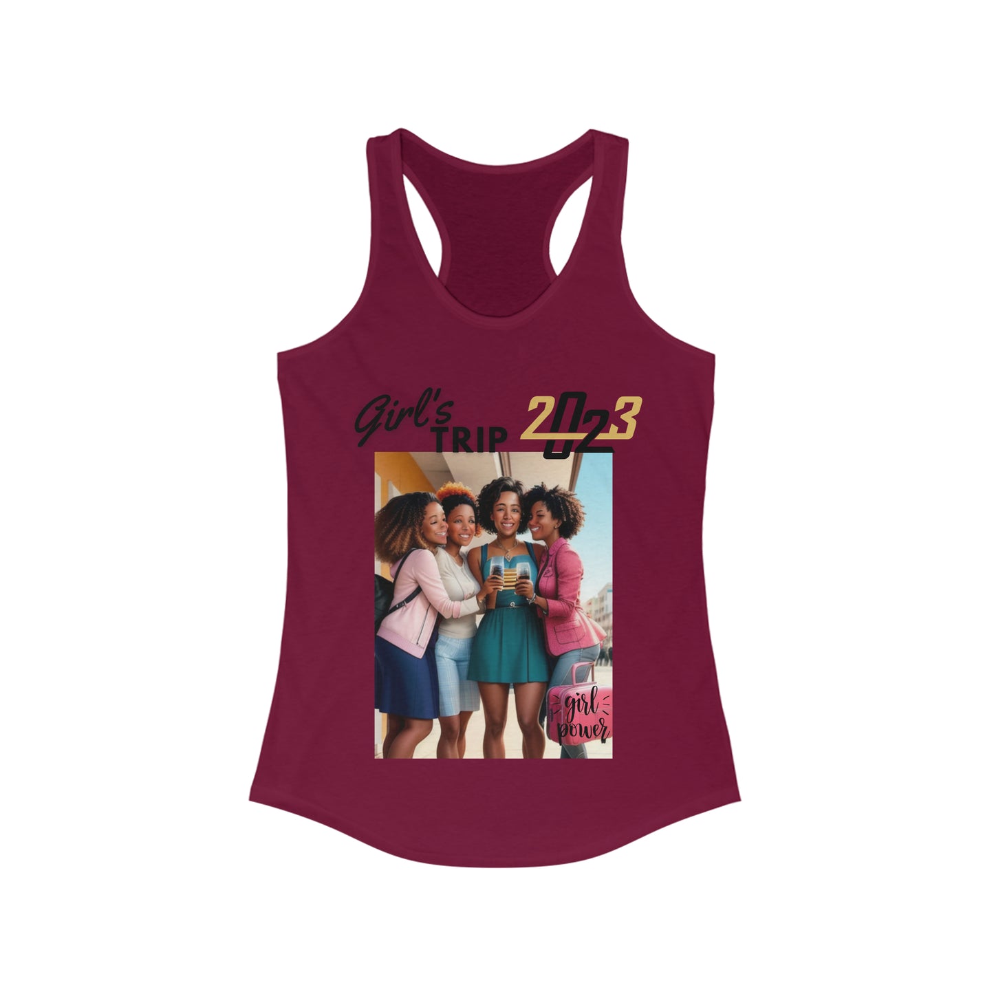 "2023 Girl's Trip" Women's Ideal Racerback Tank