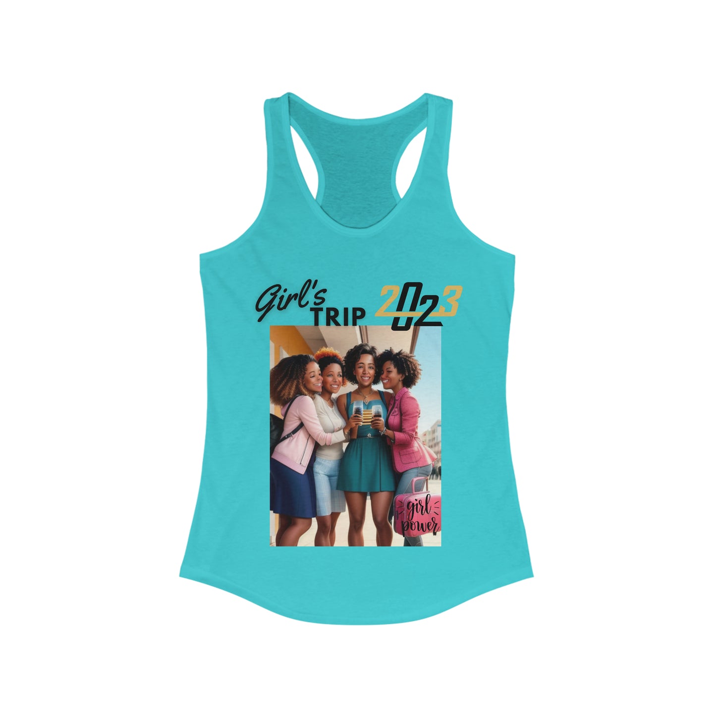 "2023 Girl's Trip" Women's Ideal Racerback Tank