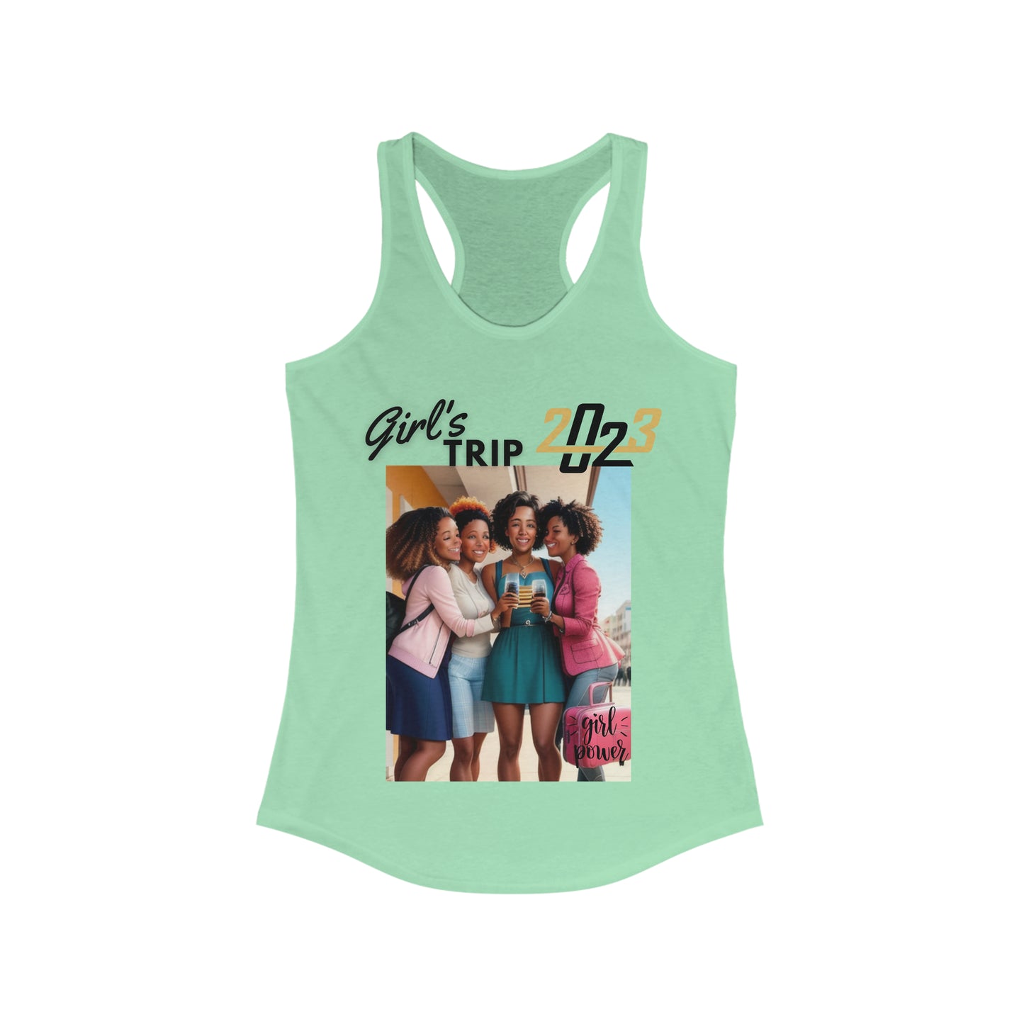 "2023 Girl's Trip" Women's Ideal Racerback Tank