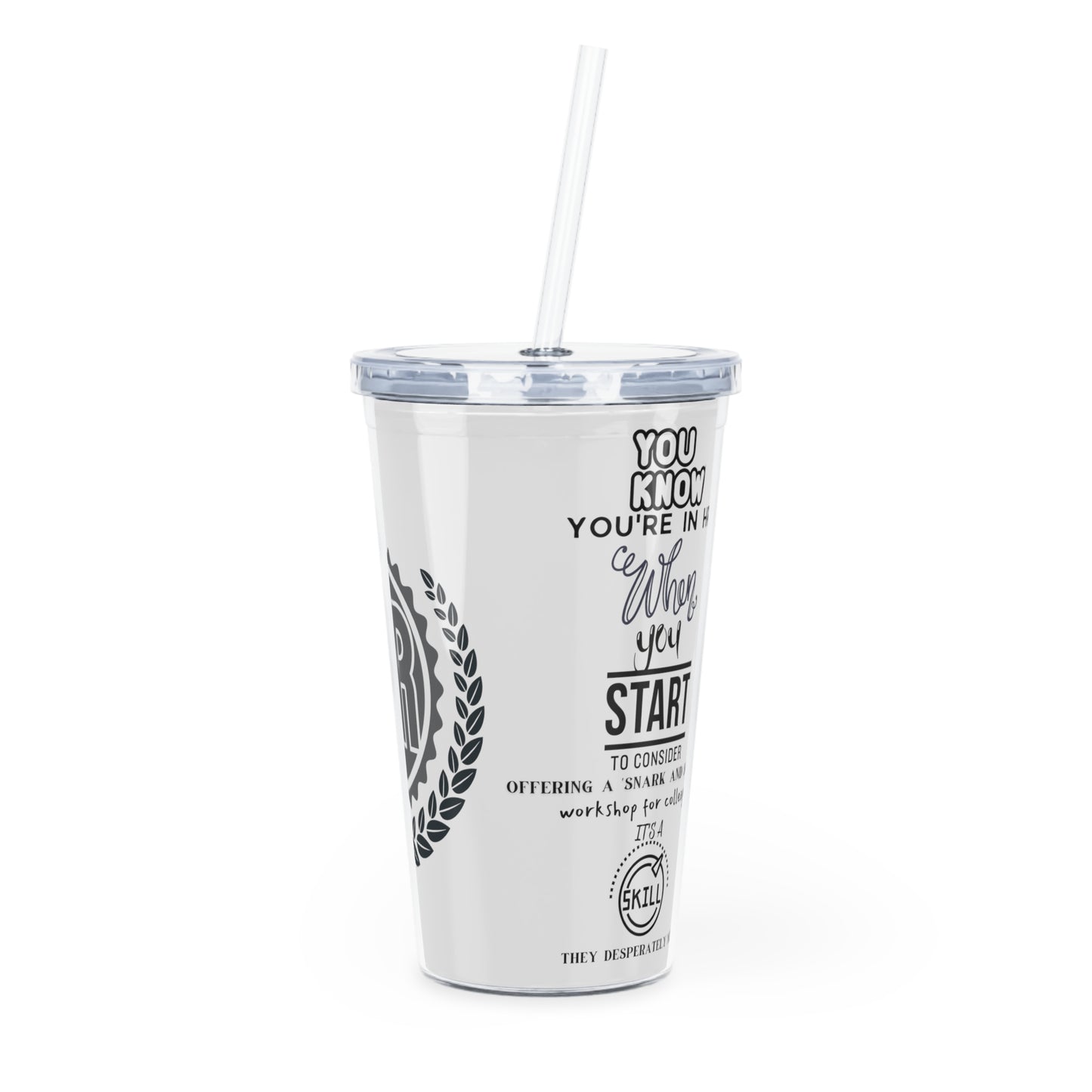 HR: Plastic Tumbler with Straw