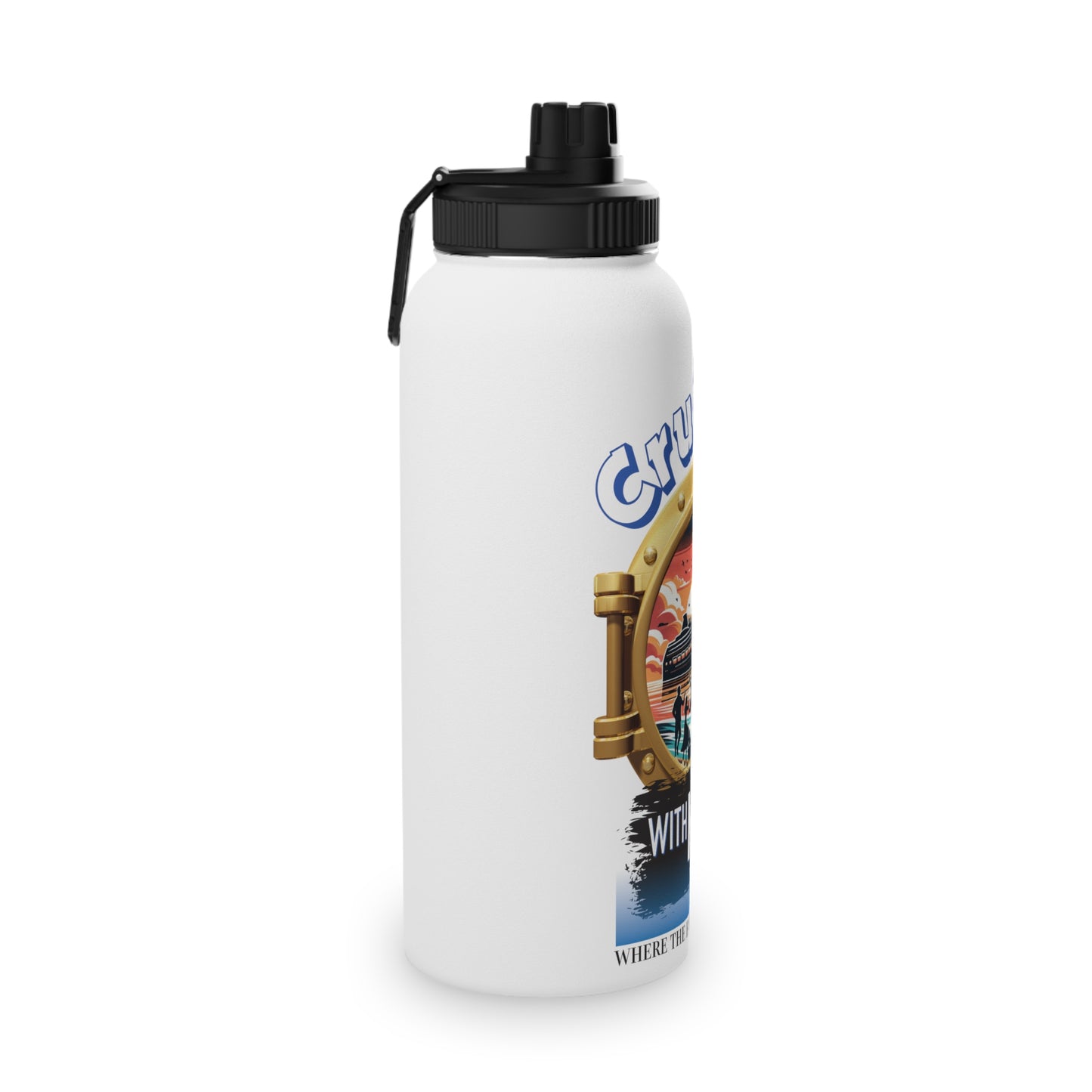 Family Cruise Stainless Steel Water Bottle, Sports Lid