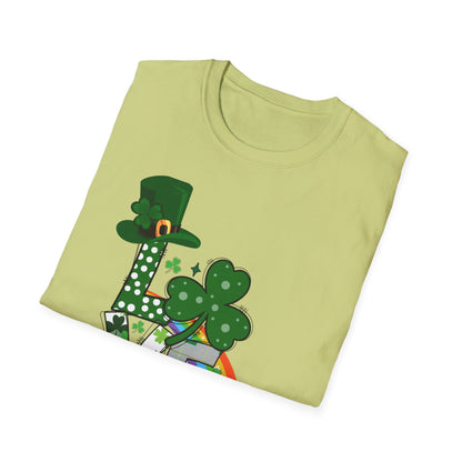 Festive St. Patrick’s Day LOVE T-Shirt – Lucky Shamrock & Pot of Gold Design 🍀🌈