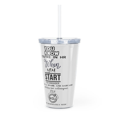 HR: Plastic Tumbler with Straw