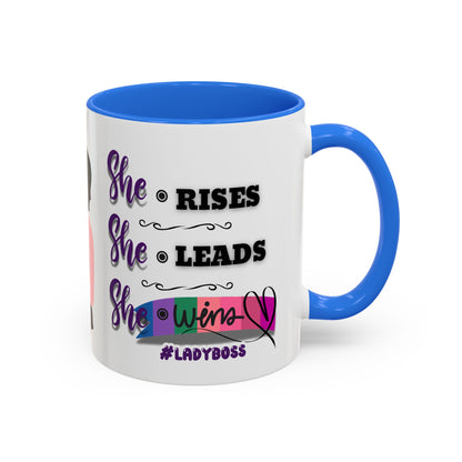 Empowering Lady Boss Mug - Colorful 11oz & 15oz Coffee Cup