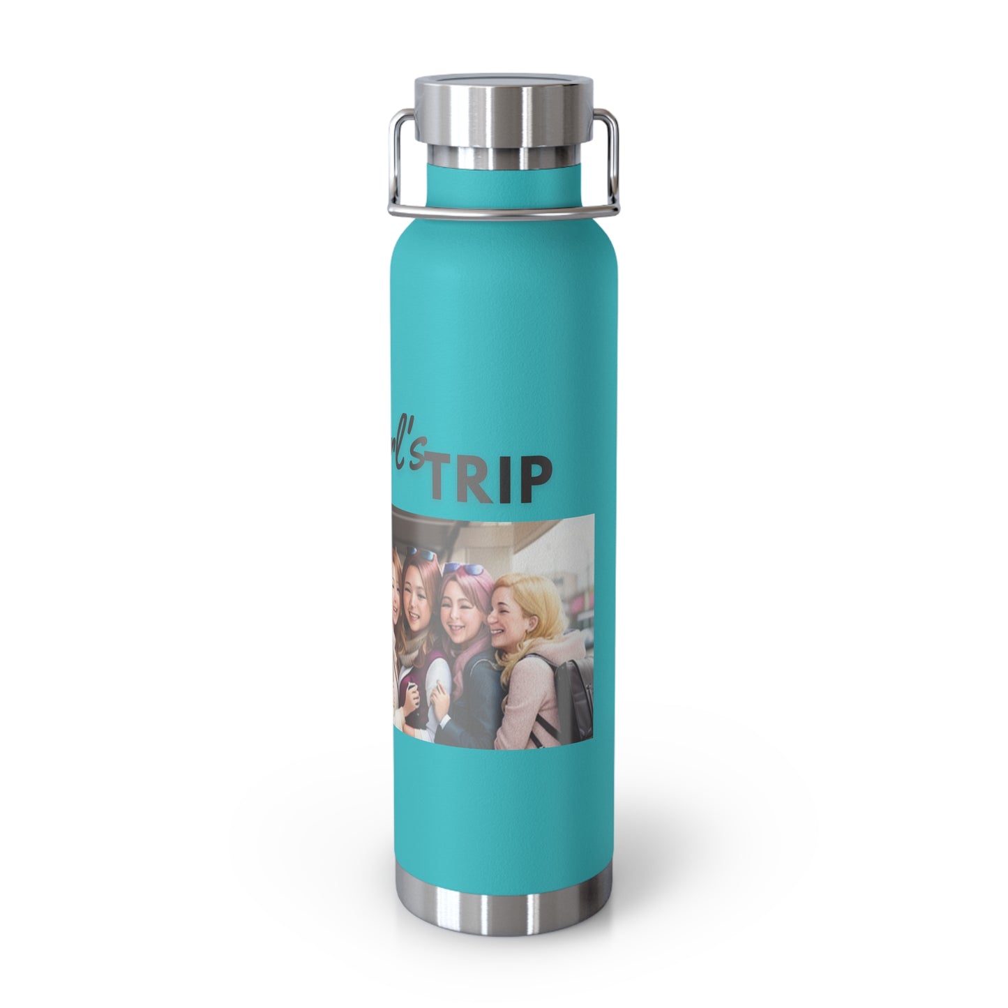 "Girl's Trip" Copper Vacuum Insulated Bottle, 22oz