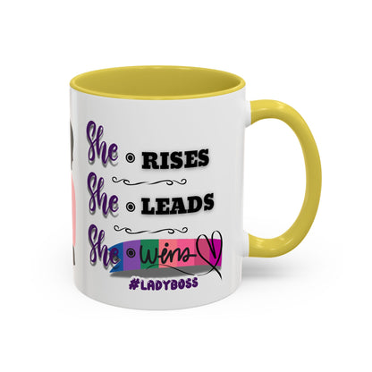 Empowering Lady Boss Mug - Colorful 11oz & 15oz Coffee Cup