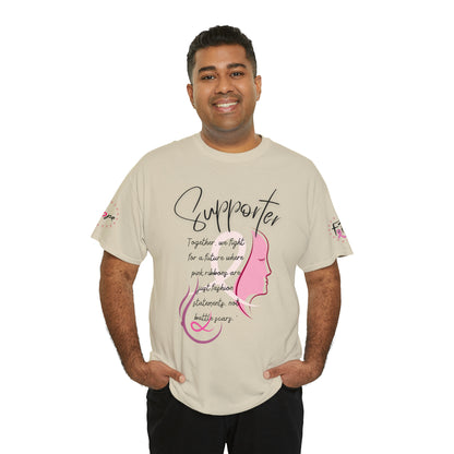 Breast Cancer supporter Unisex Heavy Cotton Tee