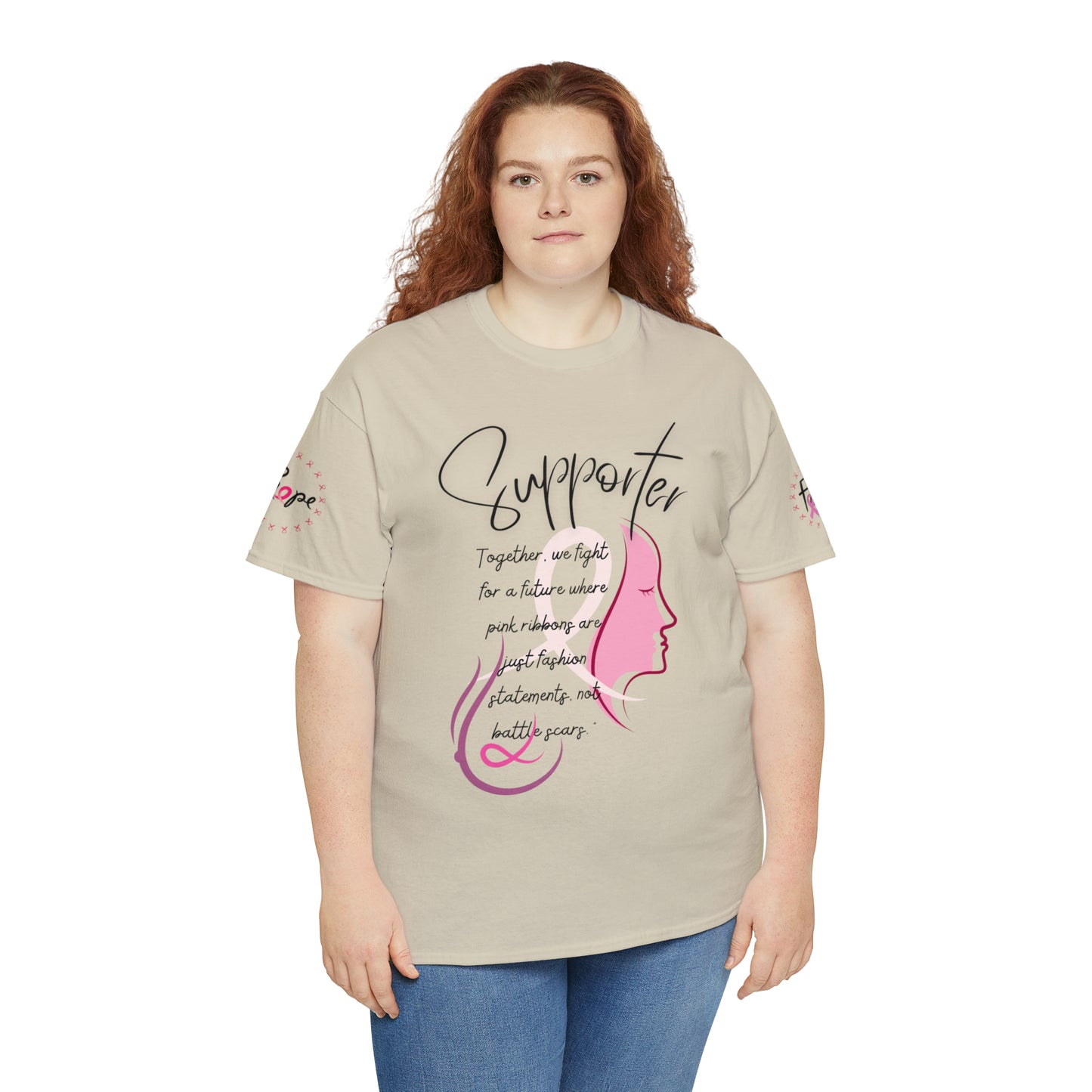 Breast Cancer supporter Unisex Heavy Cotton Tee