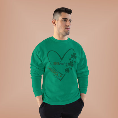 Irish Kisses Shamrock Crewneck Sweatshirt - Cozy St. Patrick's Day Apparel