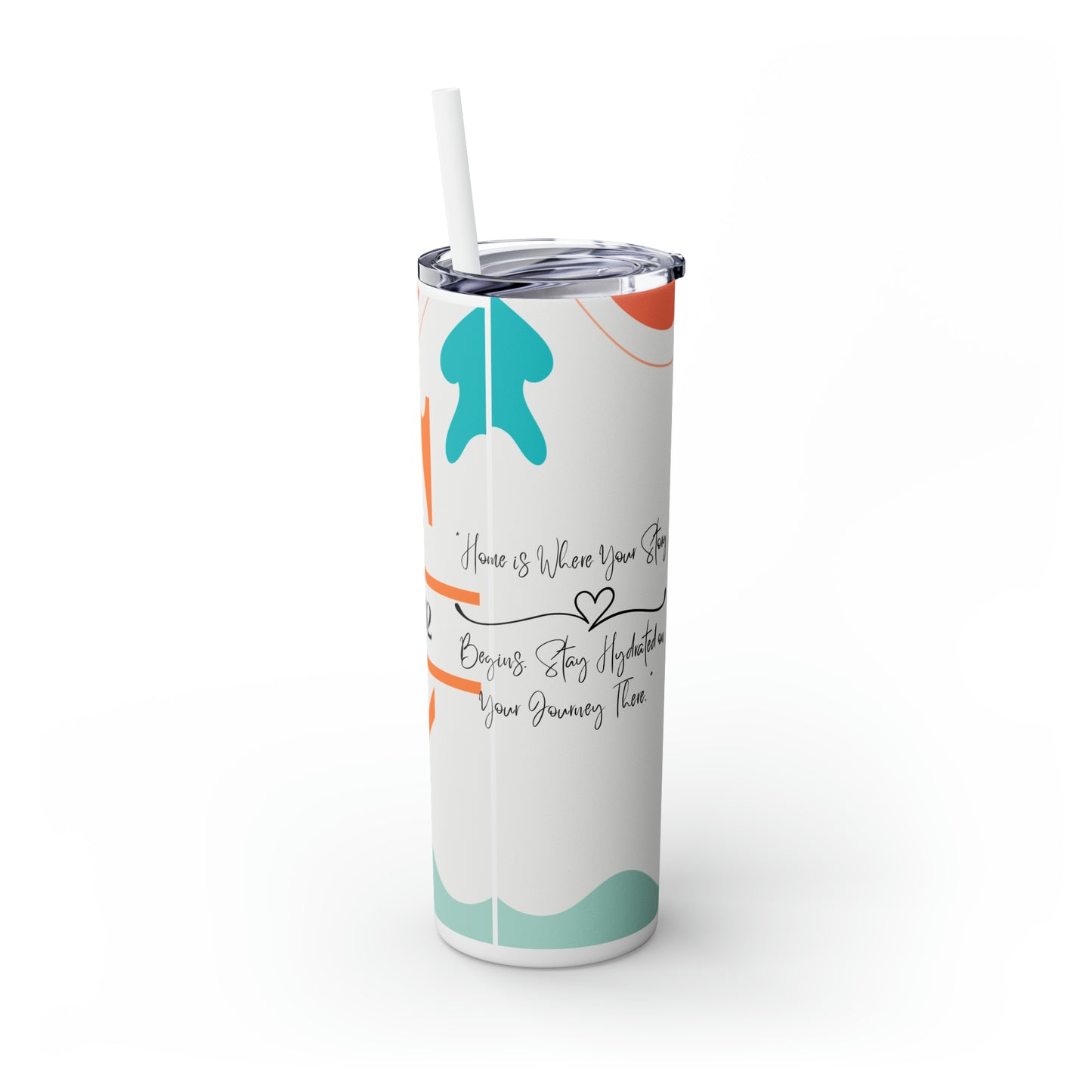 Personalized Skinny Tumbler with Straw, 20oz