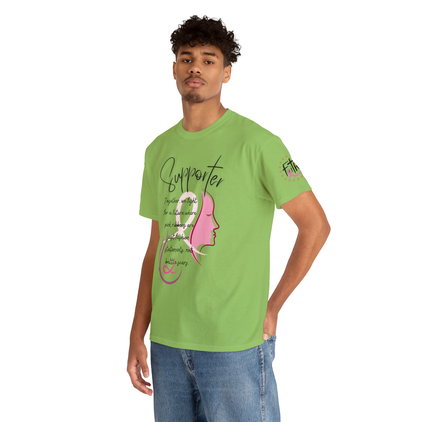 Breast Cancer supporter Unisex Heavy Cotton Tee