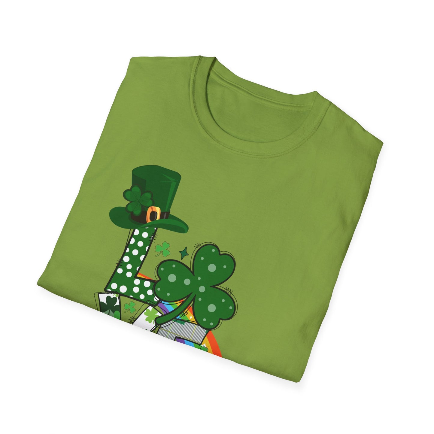 Festive St. Patrick’s Day LOVE T-Shirt – Lucky Shamrock & Pot of Gold Design 🍀🌈