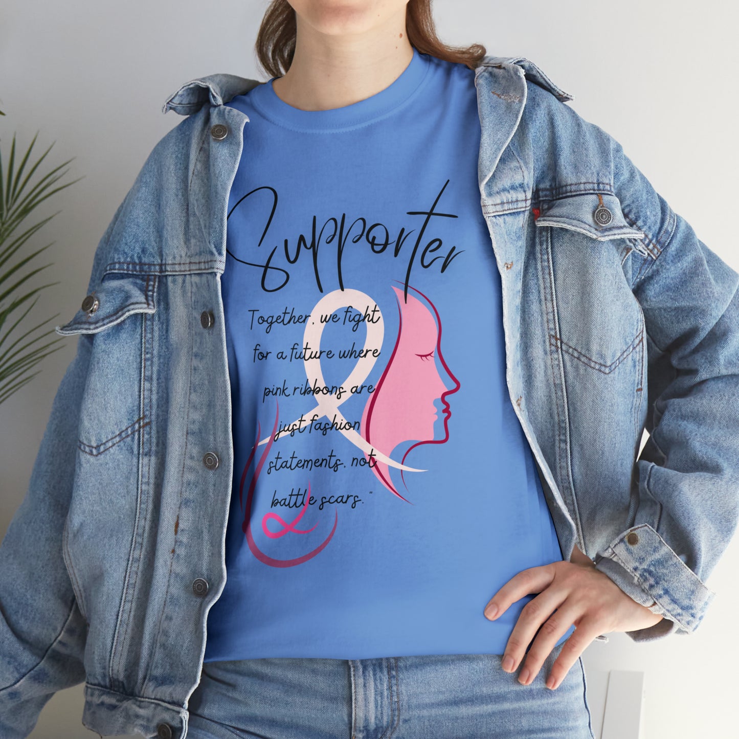 Breast Cancer supporter Unisex Heavy Cotton Tee