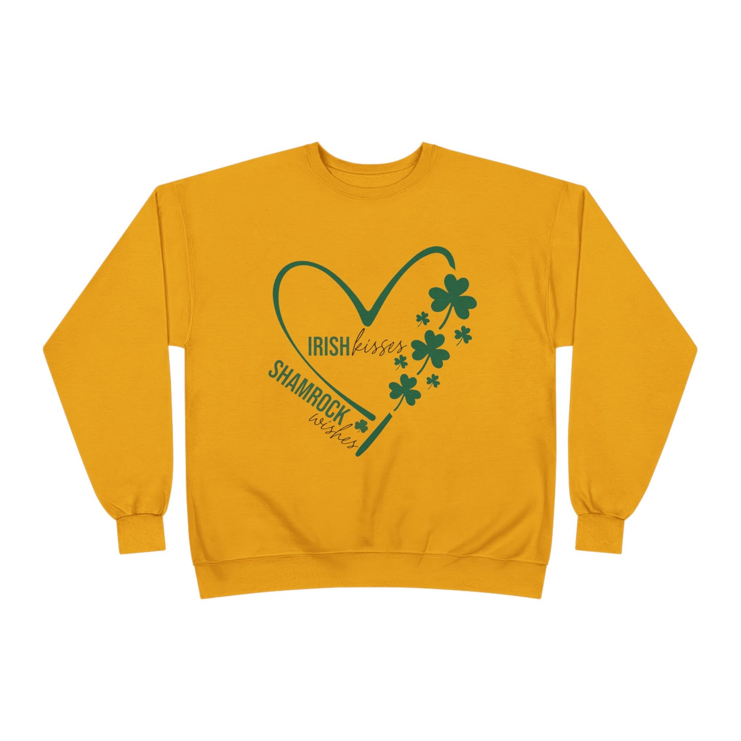 Irish Kisses Shamrock Crewneck Sweatshirt - Cozy St. Patrick's Day Apparel