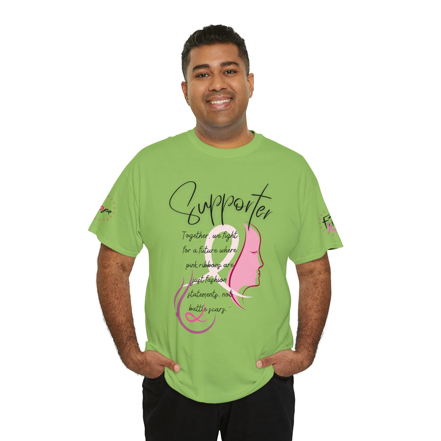 Breast Cancer supporter Unisex Heavy Cotton Tee