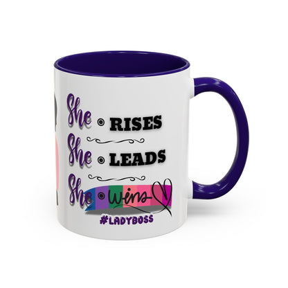 Empowering Lady Boss Mug - Colorful 11oz & 15oz Coffee Cup