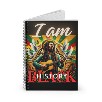 I am Black History, Spiral Notebook - Ruled Line