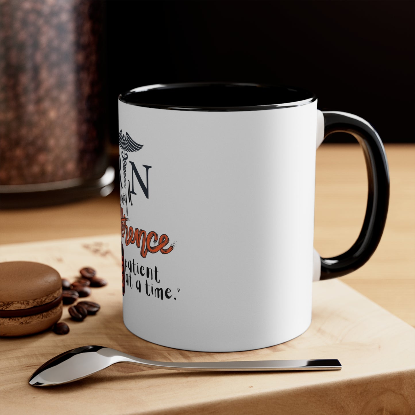 RN Makes a Difference -Accent Coffee Mug, 11oz