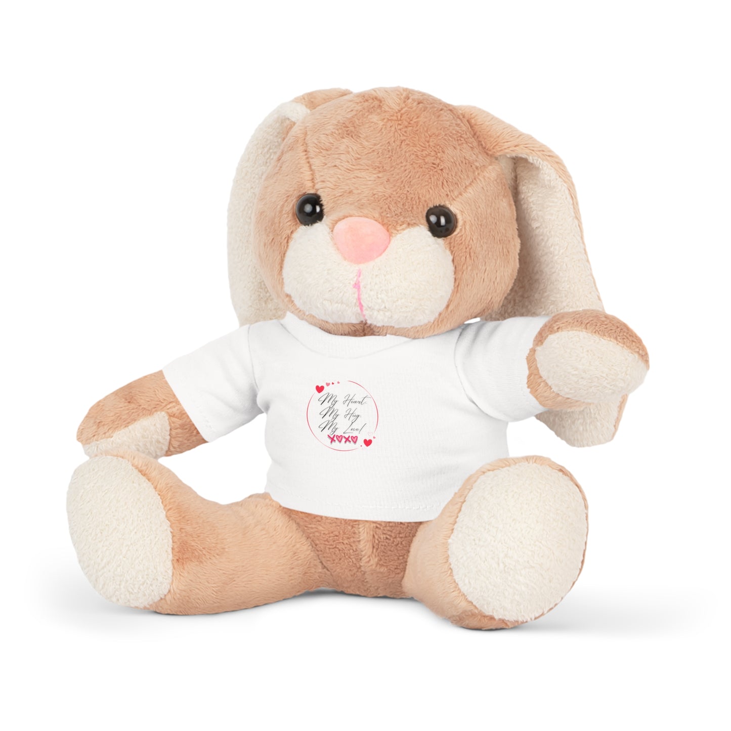 "Personalized Valentine’s Day Stuffed Animal Gift – Bear, Elephant, Sheep, or Bunny with Romantic Quote"