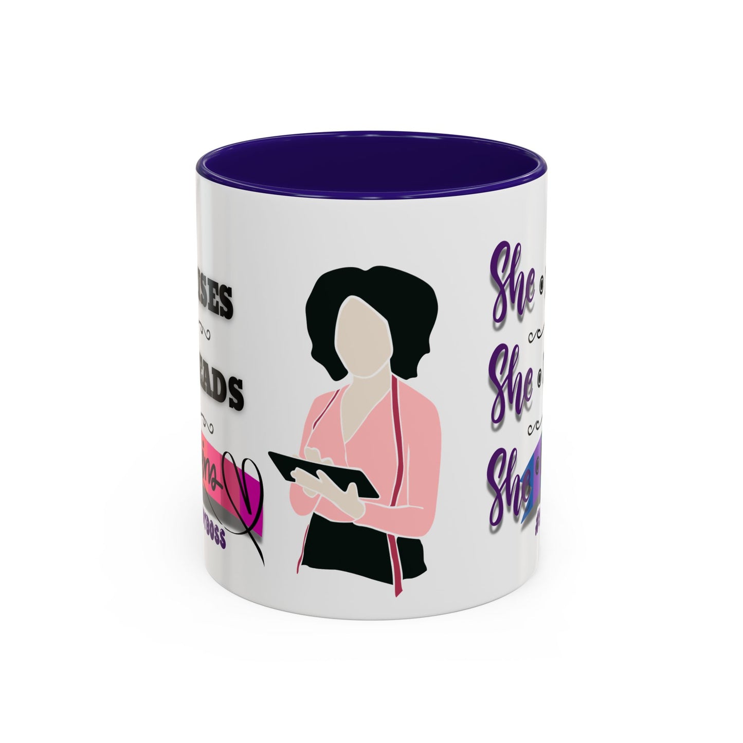 Empowering Lady Boss Mug - Colorful 11oz & 15oz Coffee Cup