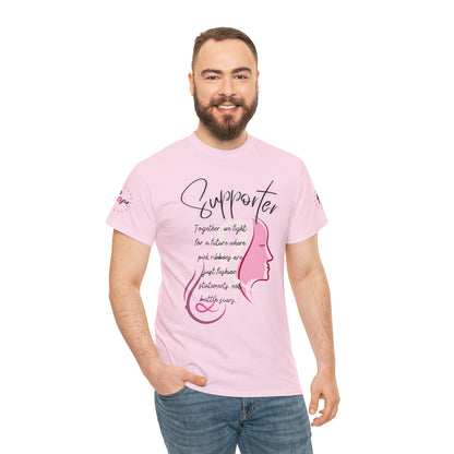 Breast Cancer supporter Unisex Heavy Cotton Tee