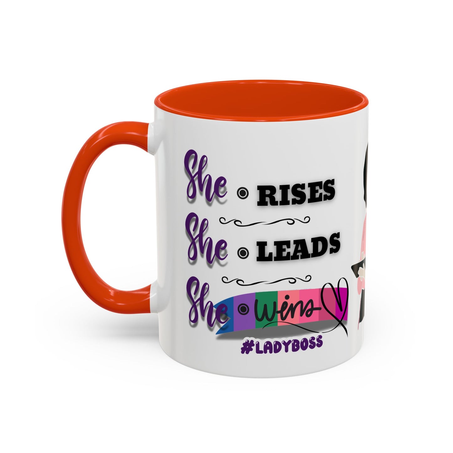 Empowering Lady Boss Mug - Colorful 11oz & 15oz Coffee Cup