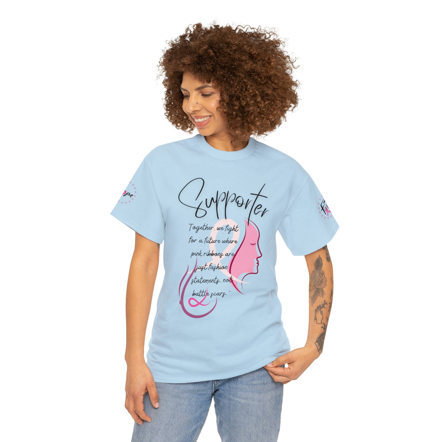 Breast Cancer supporter Unisex Heavy Cotton Tee