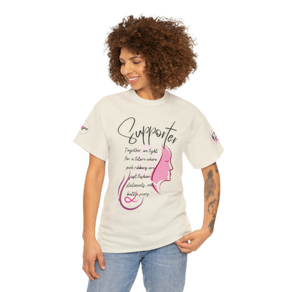 Breast Cancer supporter Unisex Heavy Cotton Tee