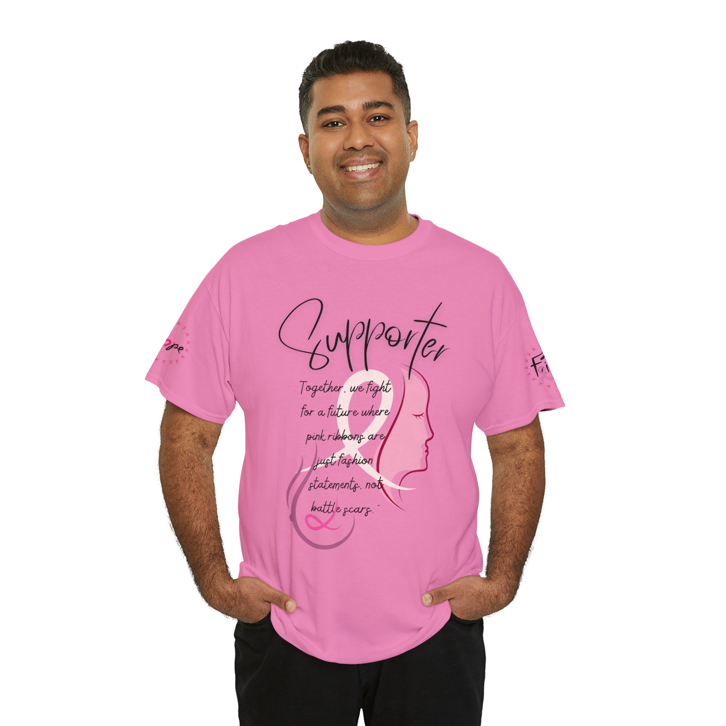 Breast Cancer supporter Unisex Heavy Cotton Tee