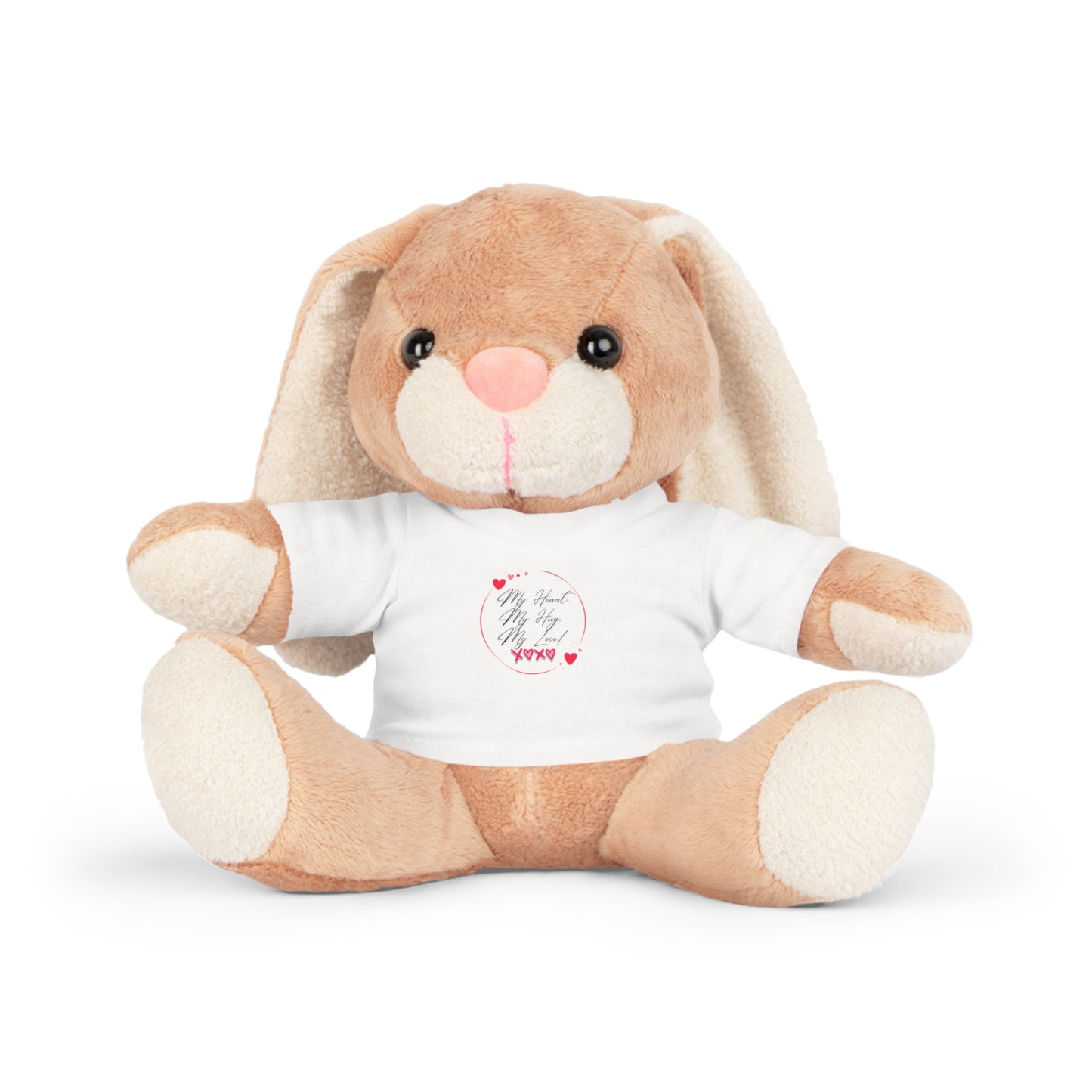 "Personalized Valentine’s Day Stuffed Animal Gift – Bear, Elephant, Sheep, or Bunny with Romantic Quote"