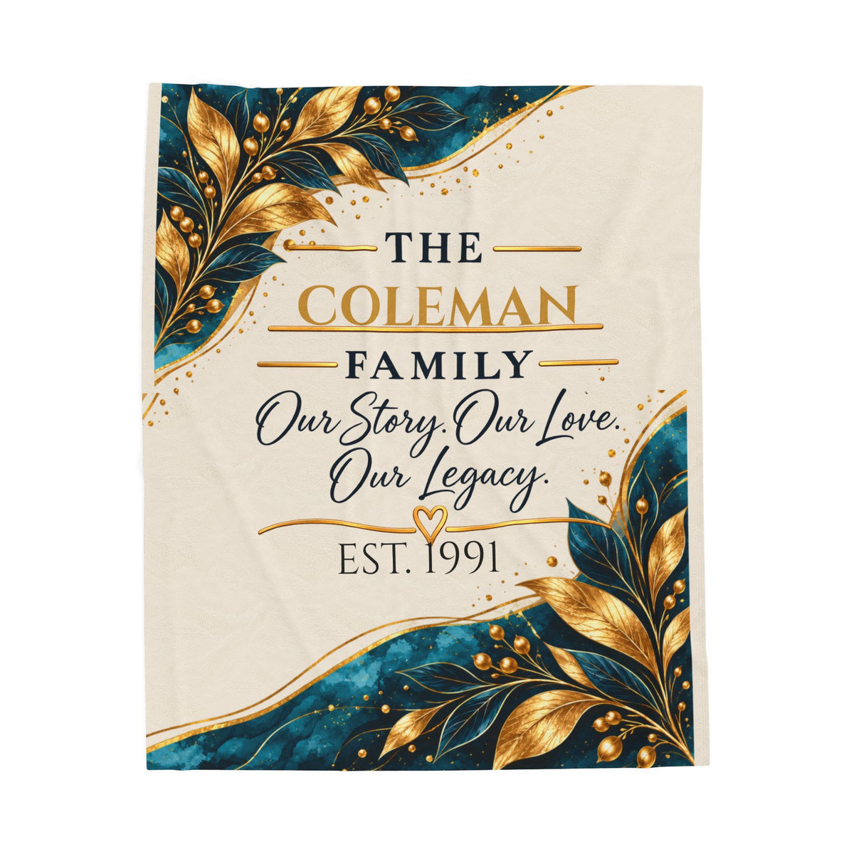 Personalized Family Keepsake Blanket – Our Story, Our Love, Our Legacy