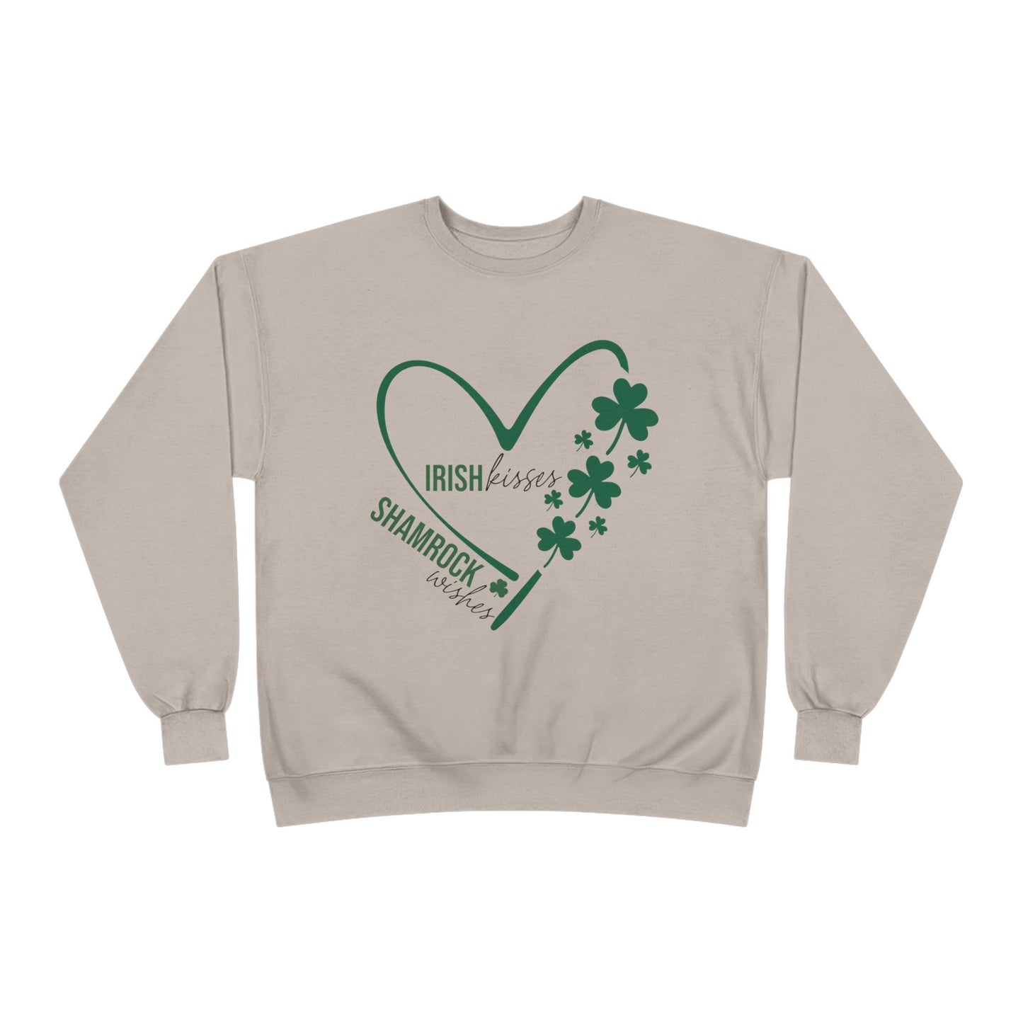 Irish Kisses Shamrock Crewneck Sweatshirt - Cozy St. Patrick's Day Apparel