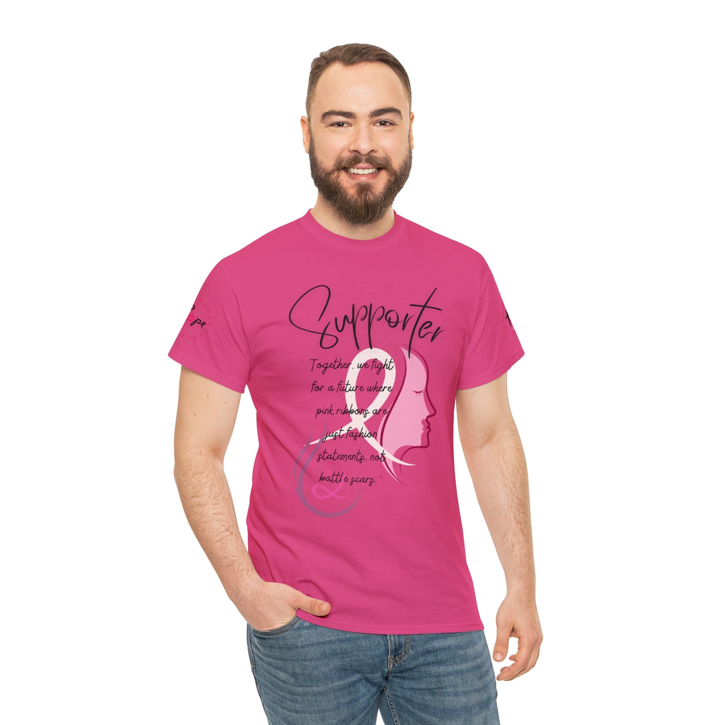 Breast Cancer supporter Unisex Heavy Cotton Tee