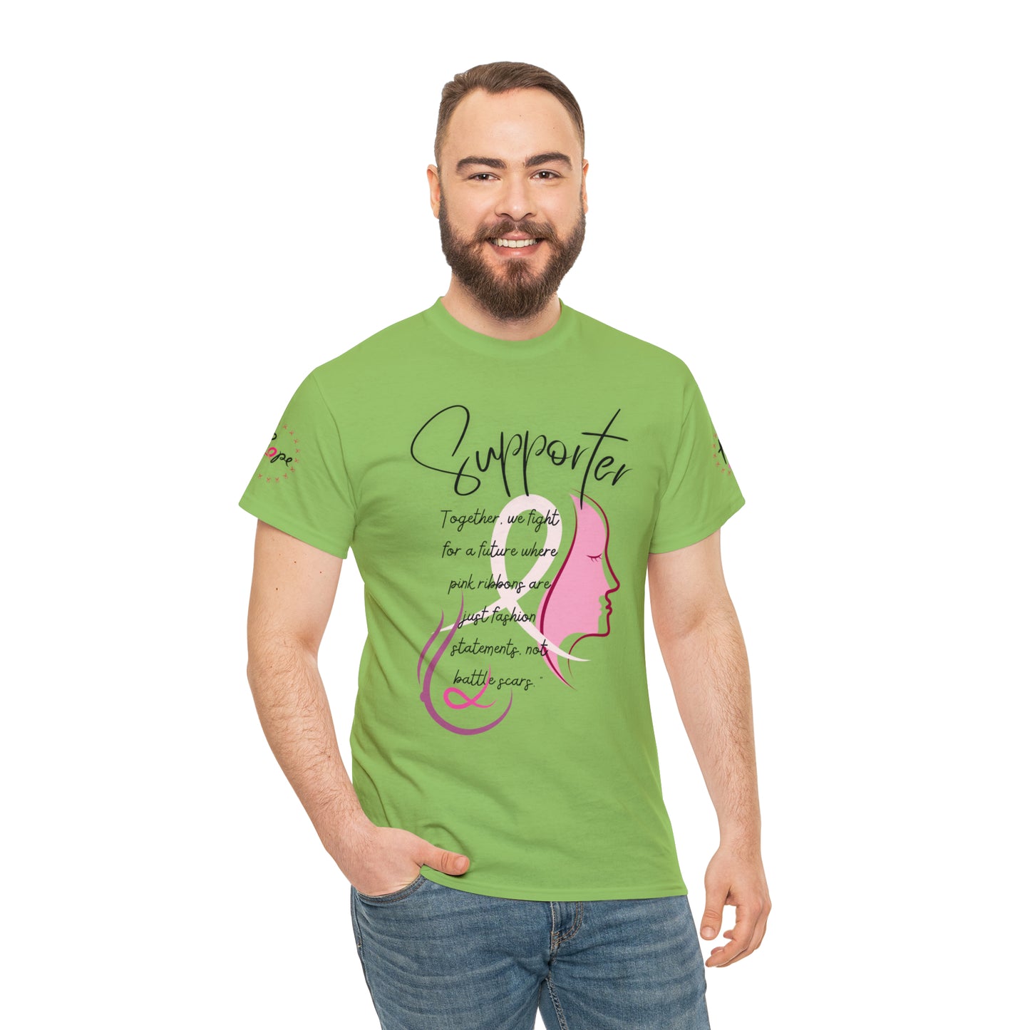 Breast Cancer supporter Unisex Heavy Cotton Tee