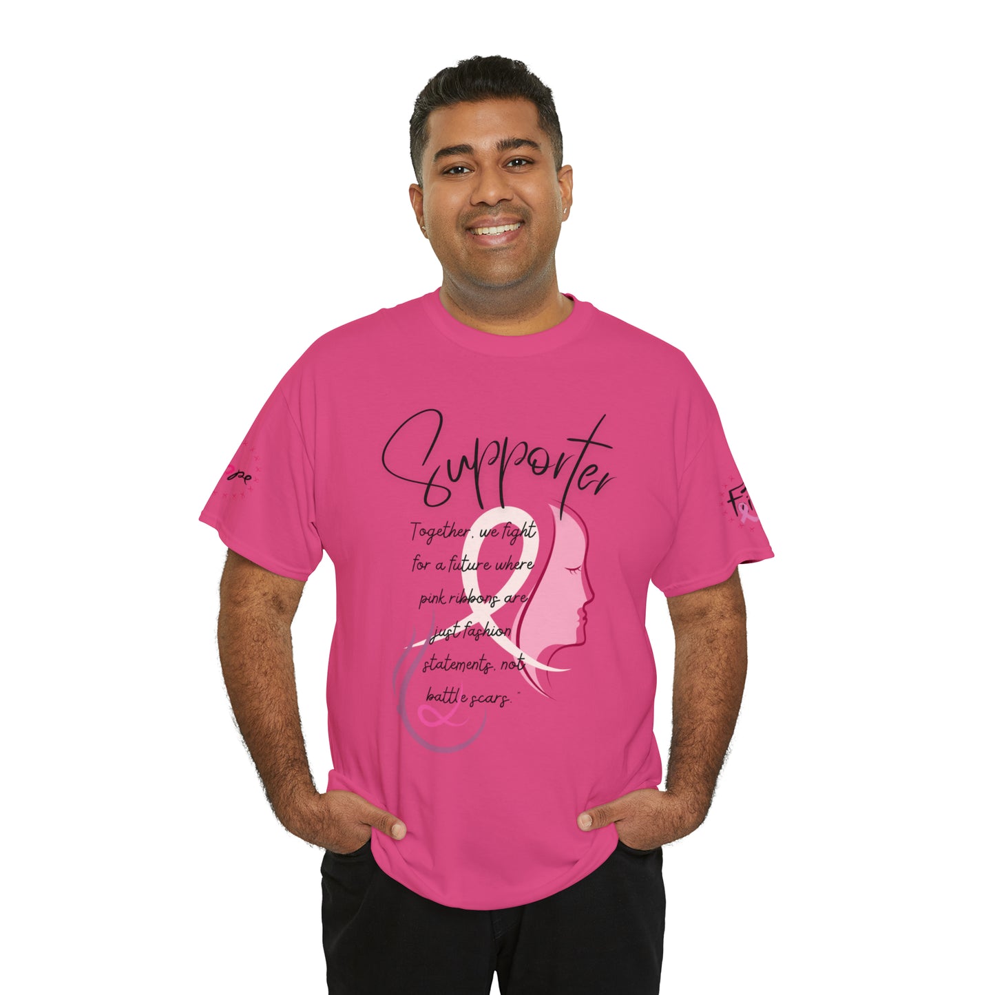 Breast Cancer supporter Unisex Heavy Cotton Tee