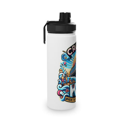 Family Trip Stainless Steel Water Bottle, Sports Lid