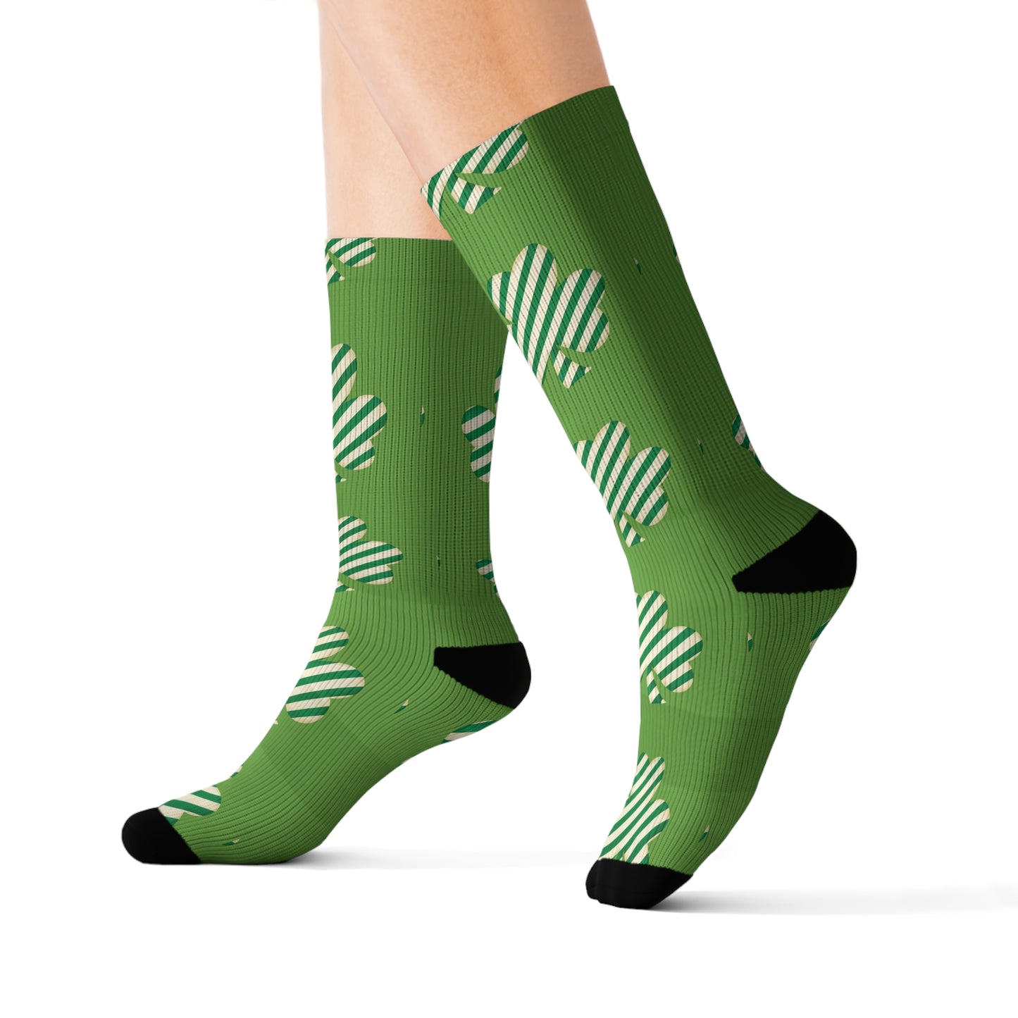 Lucky Shamrock St. Patrick’s Day Socks – Festive Green Clover Crew Socks 🍀🧦