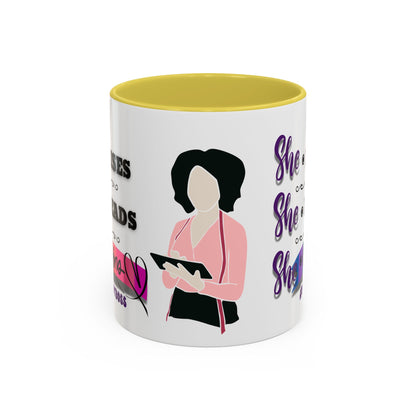 Empowering Lady Boss Mug - Colorful 11oz & 15oz Coffee Cup