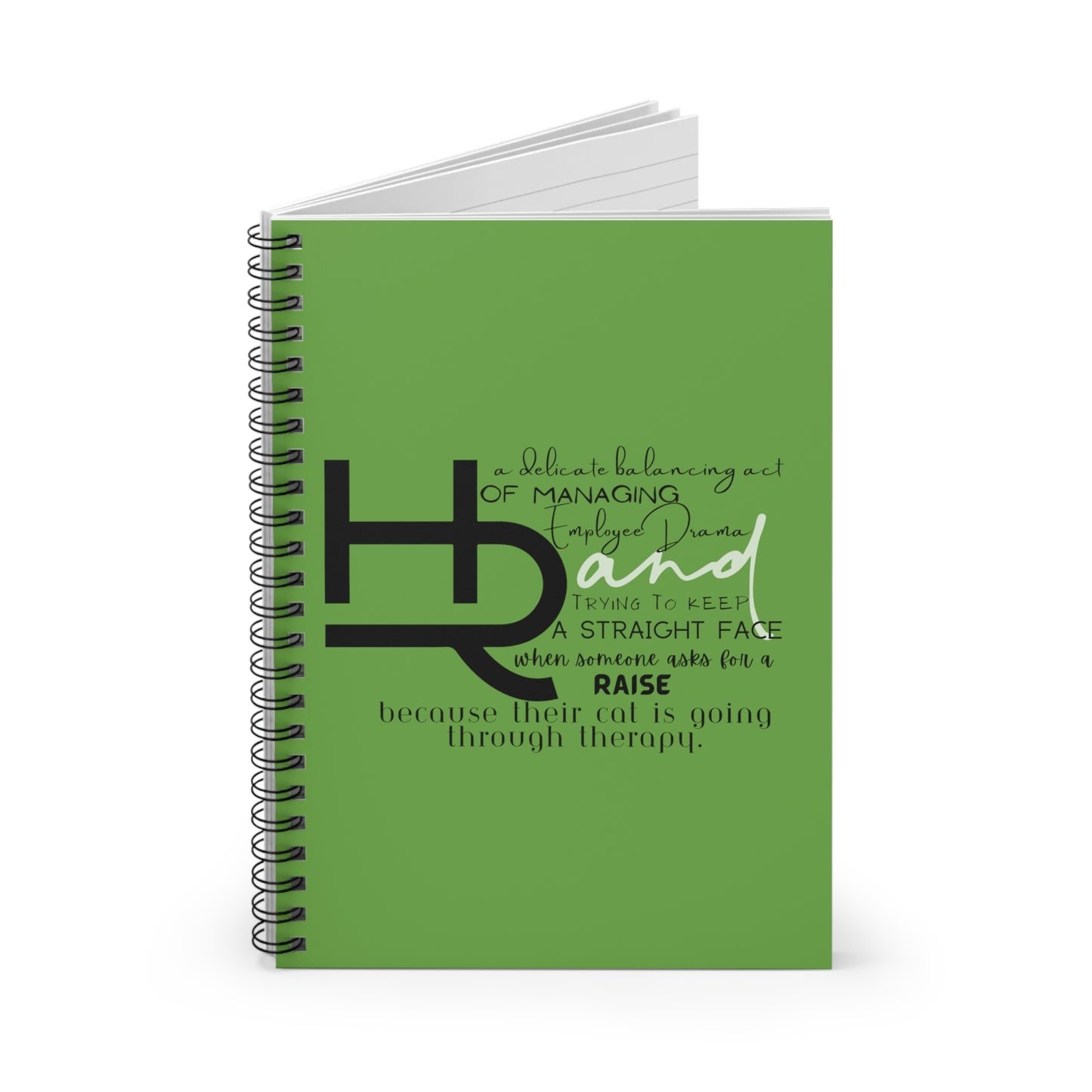 HR: Green Spiral Notebook - Ruled Line